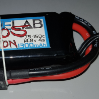 drone lab chaos edition 4s 75   150c 1300mah lipo with xt60 connector front