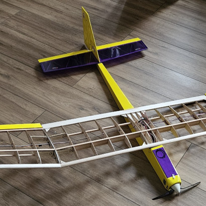 eclipse   part built wing resting on fuselage  