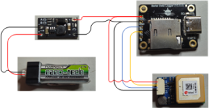 wiring for DIY GPS logger (with voltage buck)