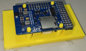 Matek F405 Wing V2 on soldering jig