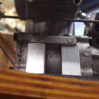 micro mold lark 2 25   engine mount before cleanup