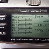 spektrum dx7s servo settings screen
