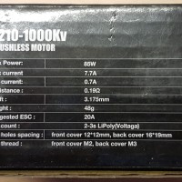 2210 brushless motor specs